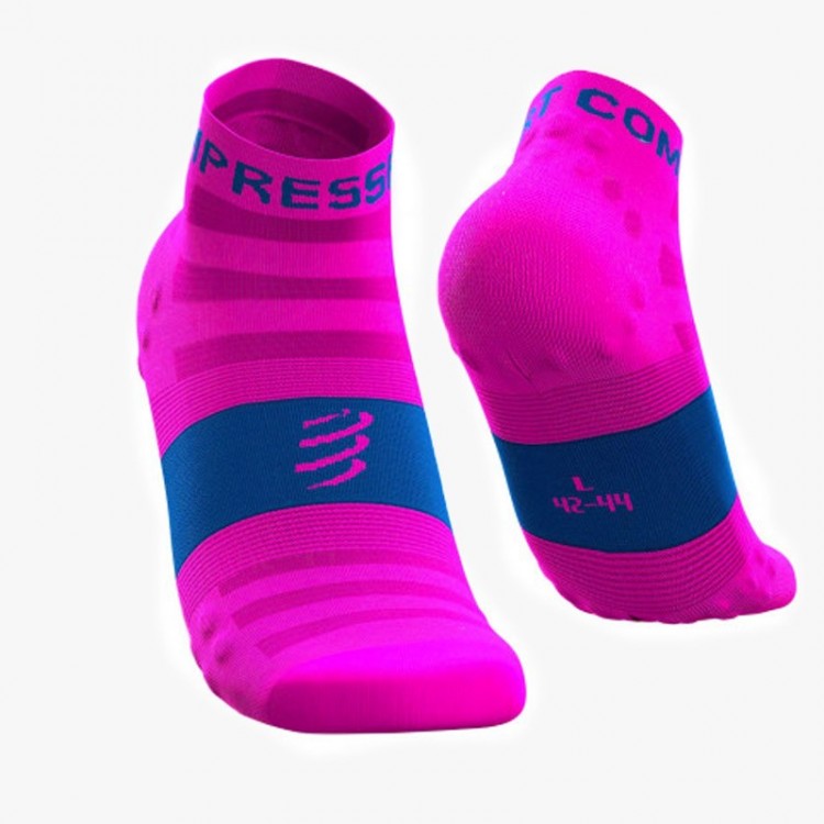 CALCETINES COMPRESSPORT PRO RACING V3 ULTRALIGHT LOW ROSA FLÚOR