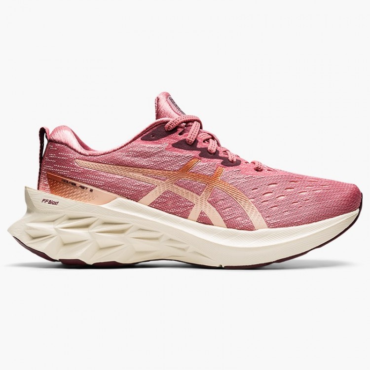 asics pink novablast trainers