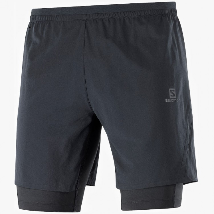 SALOMON CROSS TWINSKIN SHORTS BLACK PANTS