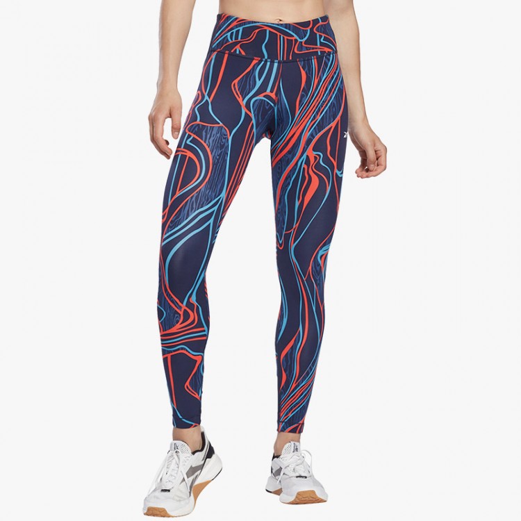 REEBOK LUX PERFORM TIGHT BLUE/RED TIGHTS