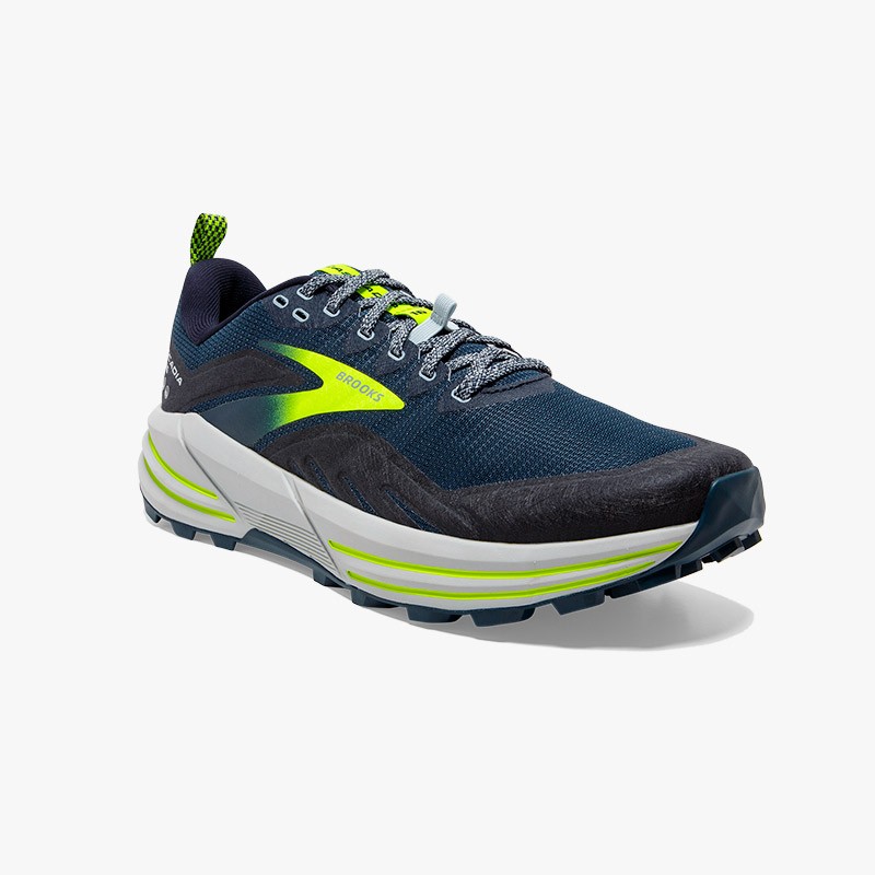 Brooks Cascadia 16 negro-azul-verde: zapatillas de trail para hombre