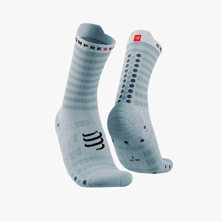 CALCETINES COMPRESSPORT PRO RACING V4 ULTRALIGHT HIGH WHITE