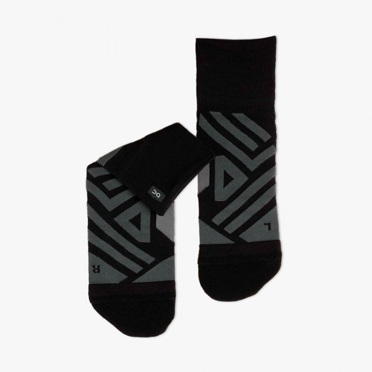 CALCETINES ON PERFORMANCE MID SOCK BLACK/SHADOW