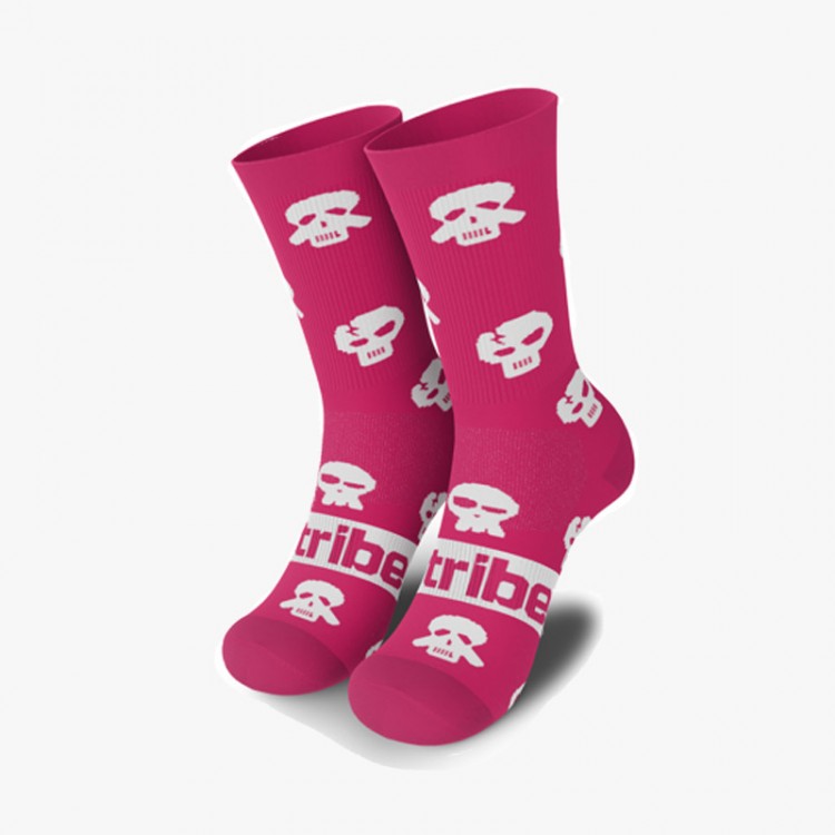 TRIBE SKULL PINK SOCKS