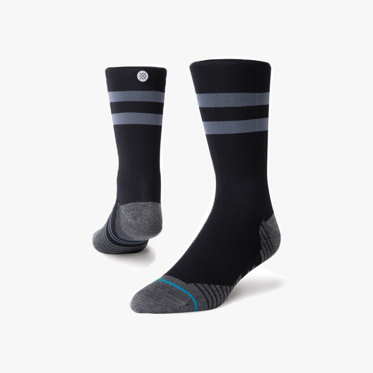 CALCETINES STANCE RUN LIGHT CREW ST NEGRO