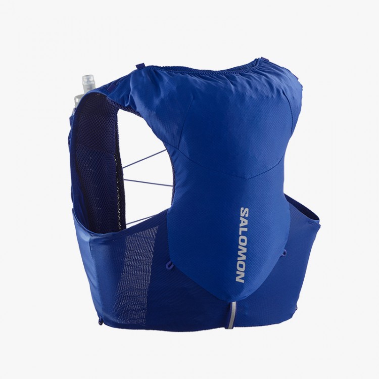 SALOMON ADV SKIN 5 BACKPACK WITH BLUE FLASK