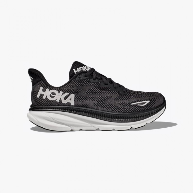 HOKA CLIFTON 9 BLACK/WHITE