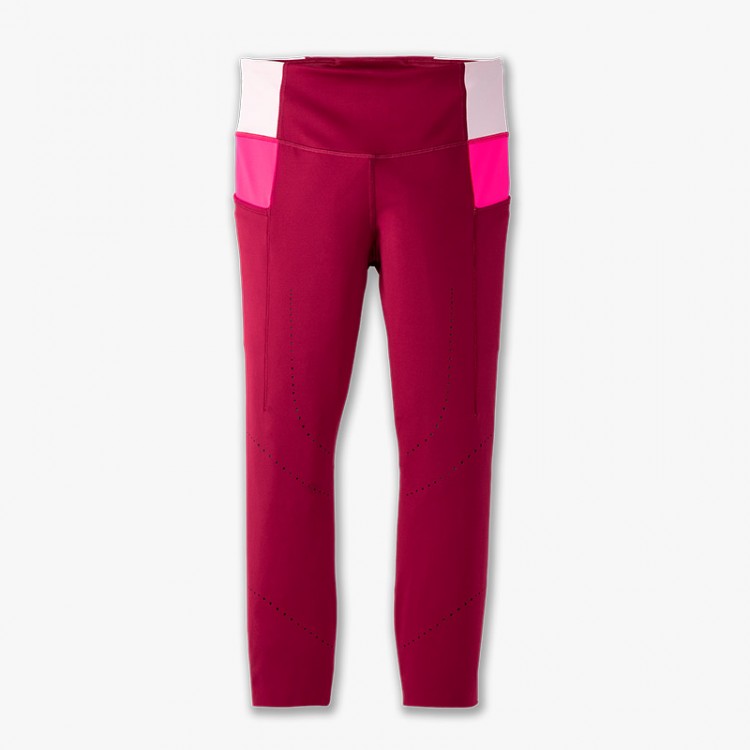 BROOKS METHOD 3/4 W MAROON LEGGINGS