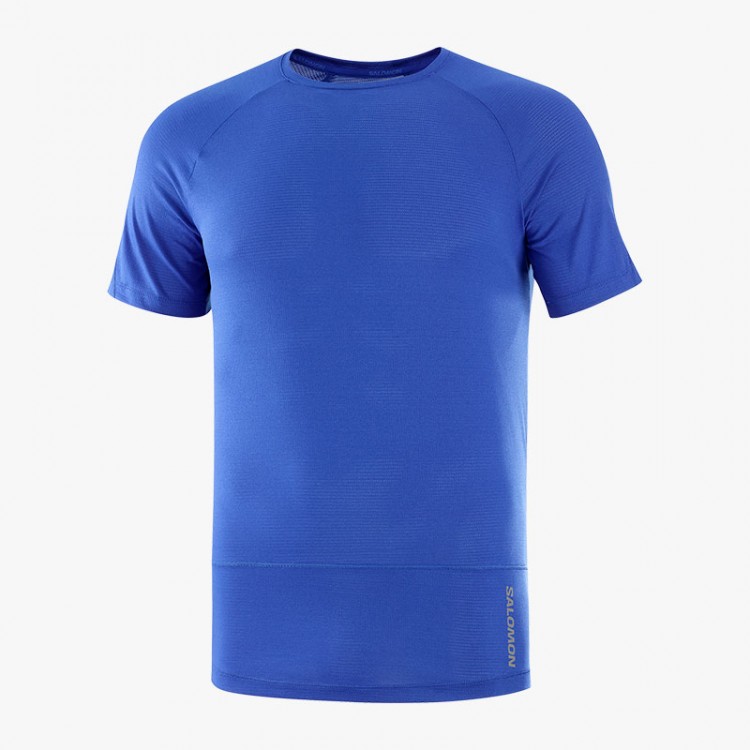 CAMISETA SALOMON CROSS RUN SS AZUL