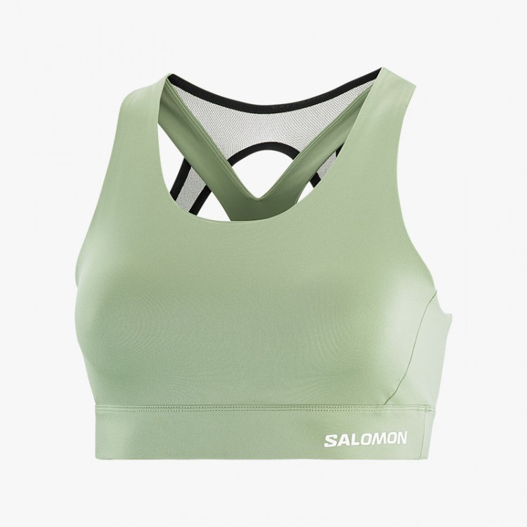 BRA SALOMON CROSS RUN GREEN ALOE