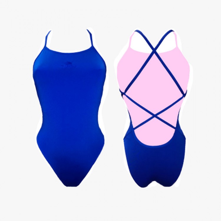 SWIMSUIT TURBO PATTERN SIRENE PLAIN ROYAL