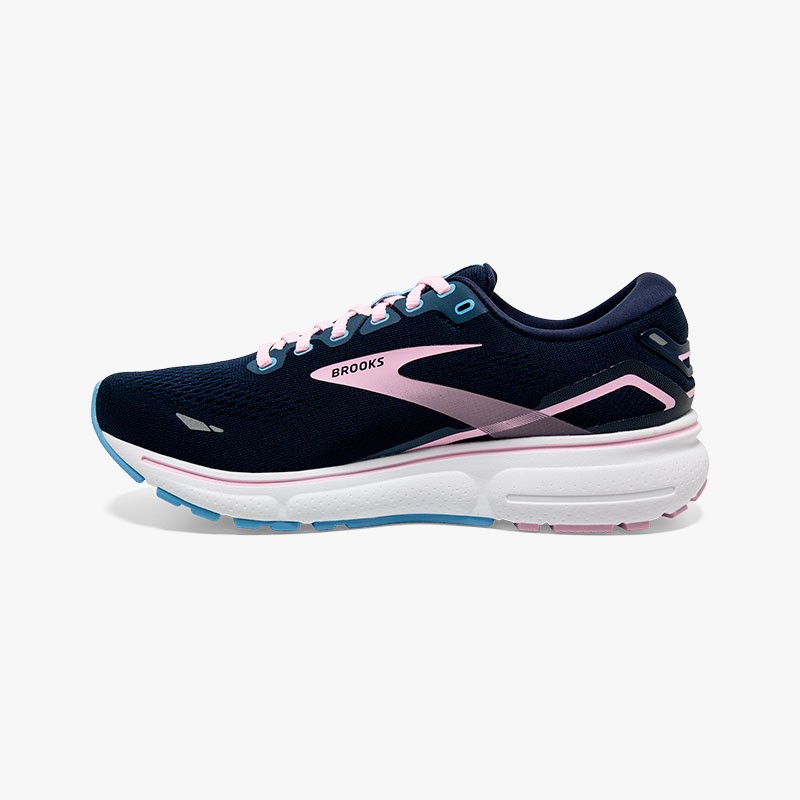 Brooks Ghost 15 - Tenis de correr para mujer, Azul claro/negro