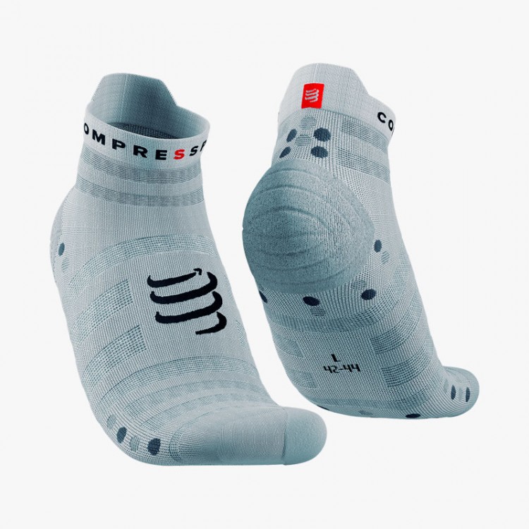 CALCETINES COMPRESSPORT PRO RACING SOCK V4 ULTRALIGHT LOW WHITE