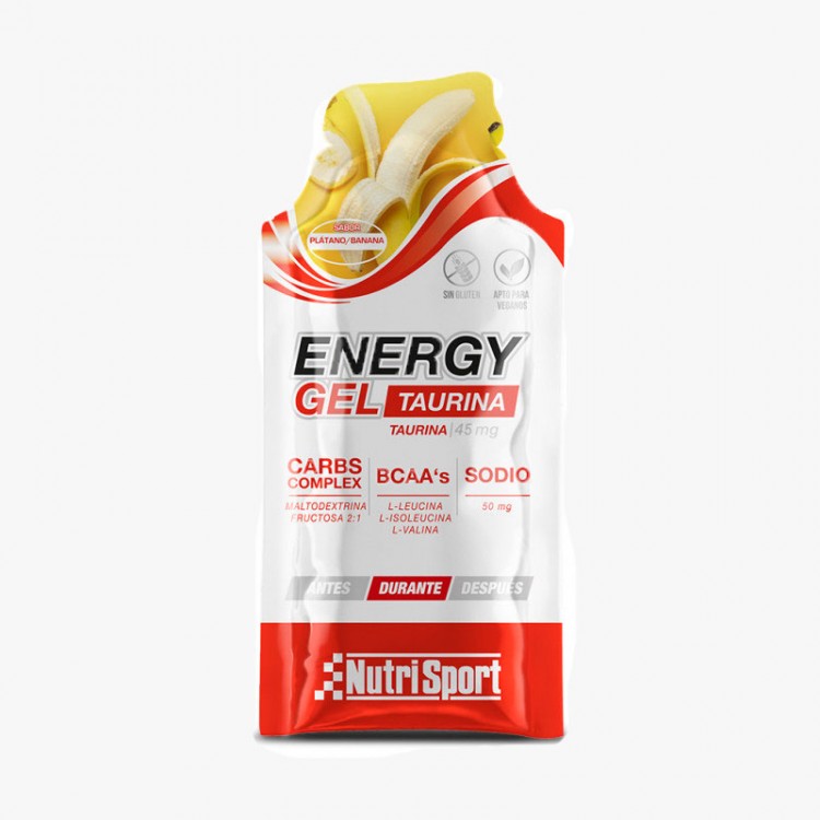 ENERGY GEL NUTRISPORT TAURINA PLÁTANO