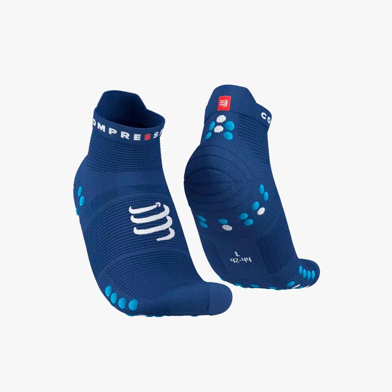 Calcetines Compressport Pro Racing Socks v3.0 Trail azul verde lima