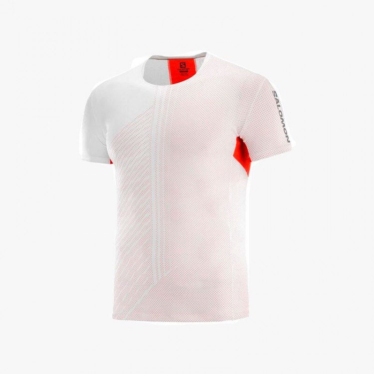 CAMISETA SALOMON S/LAB SENSE BLANCO/ROJO