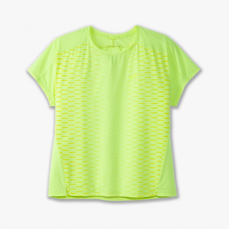 BROOKS SPRINT FREE SS W LIME SHIRT