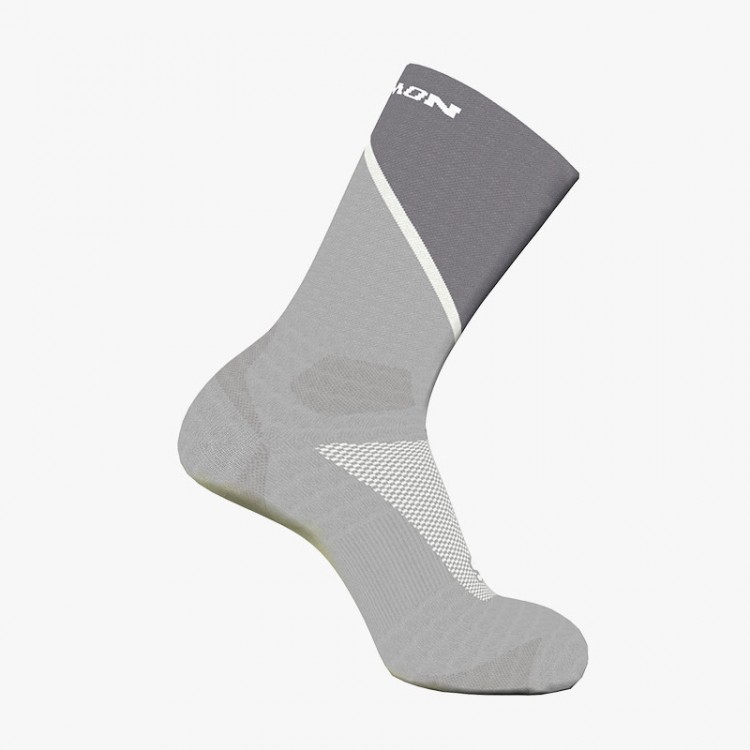 SOCKS SALOMON PULSE CREW GREY