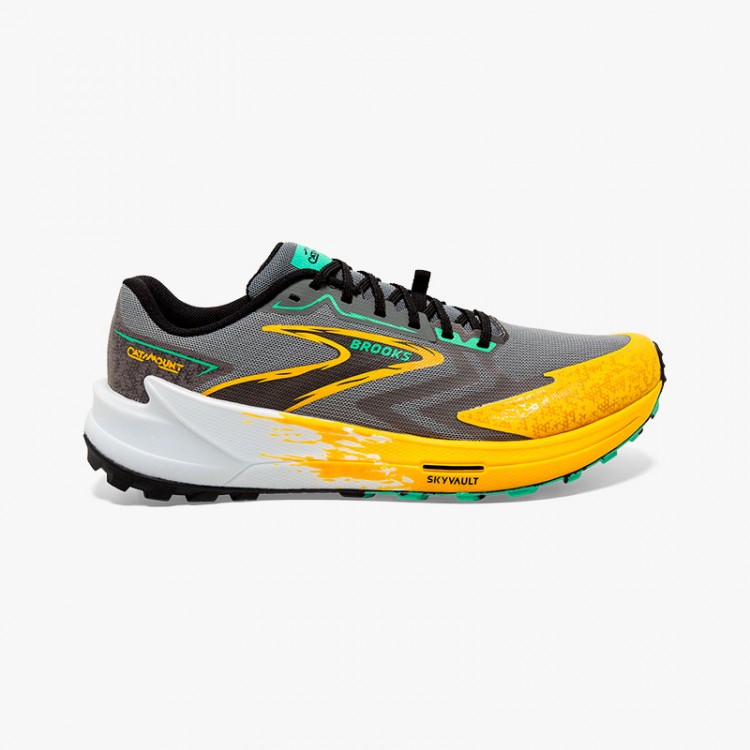 BROOKS CATAMOUNT 3 GRIS/AMARILLO