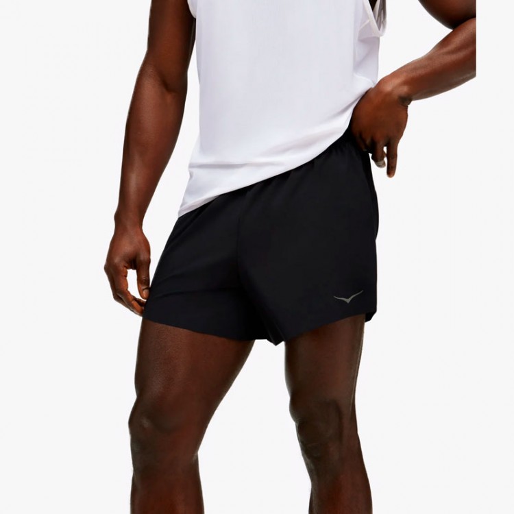 PANTALÓN HOKA GLIDE 5' SHORT NEGRO