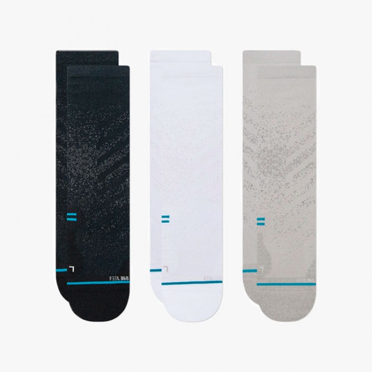 STANCE RUN LT CREW 3 PACK MULTI SOCKS