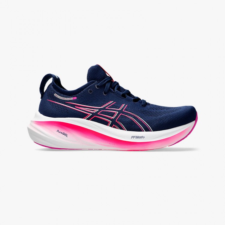 ASICS GEL NIMBUS 26 W AZUL OSCURO/ROSA