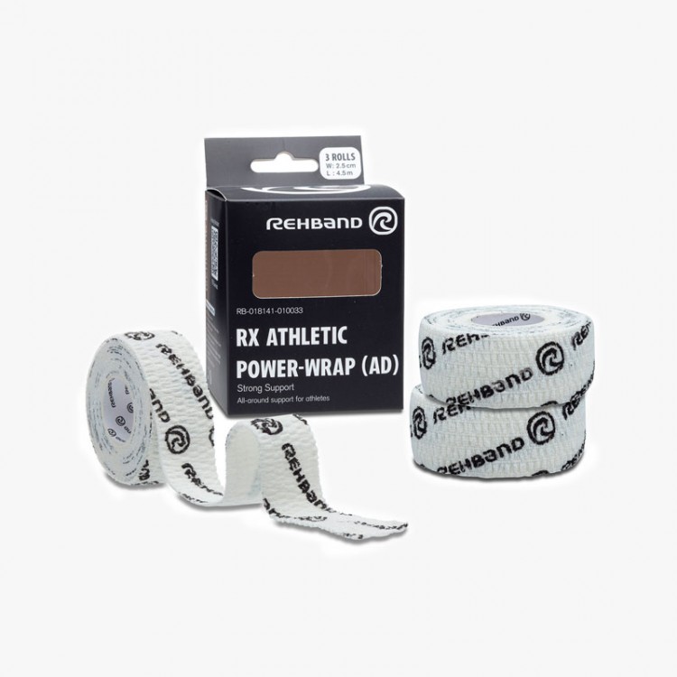 RX ATHLETIC POWER-WRAP REHBAND 25MM WHITE