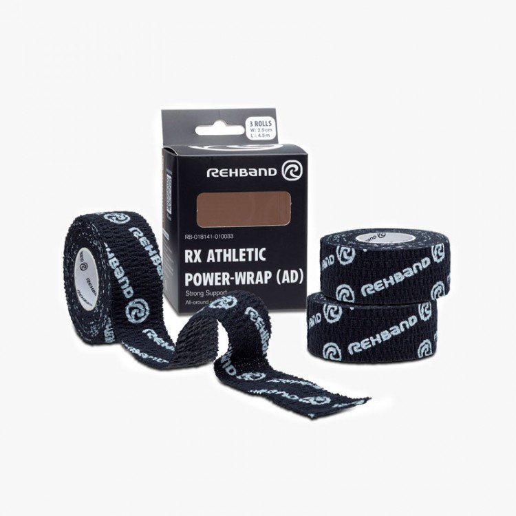 RX ATHLETIC POWER-WRAP POWER-WRAP REHBAND 25MM BLACK