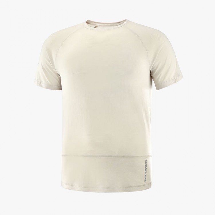 CAMISETA SALOMON CROSS RUN SS BEIGE