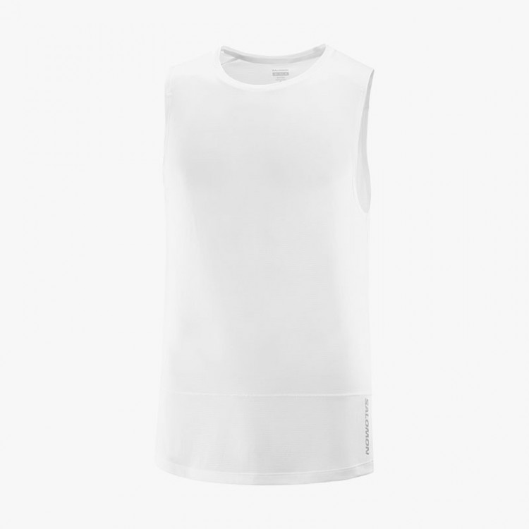 CAMISETA SALOMON CROSS RUN TANK BLANCO