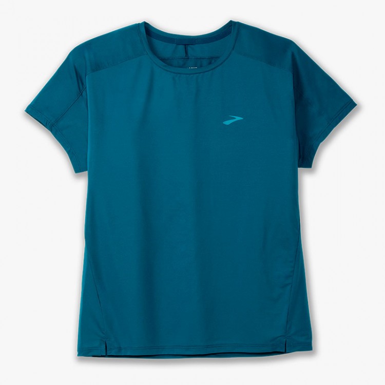 BROOKS SPRINT FREE SHORT W MOROCCAN BLUE T-SHIRT