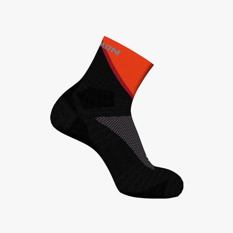 CALCETINES SALOMON PULSE ANKLE NEGOR/ROJO