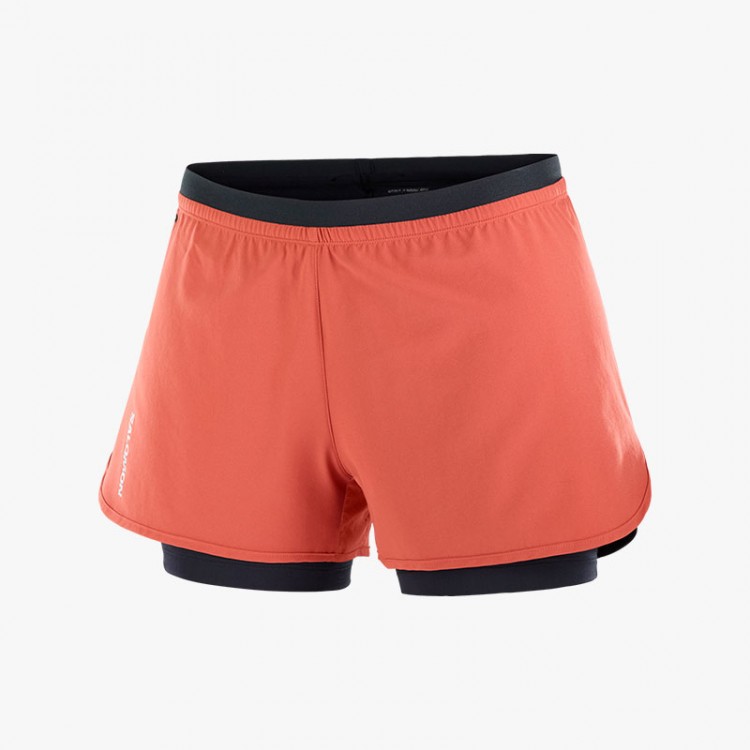 PANTALÓN SALOMON CROSS 2IN1 W ROJO SPICE