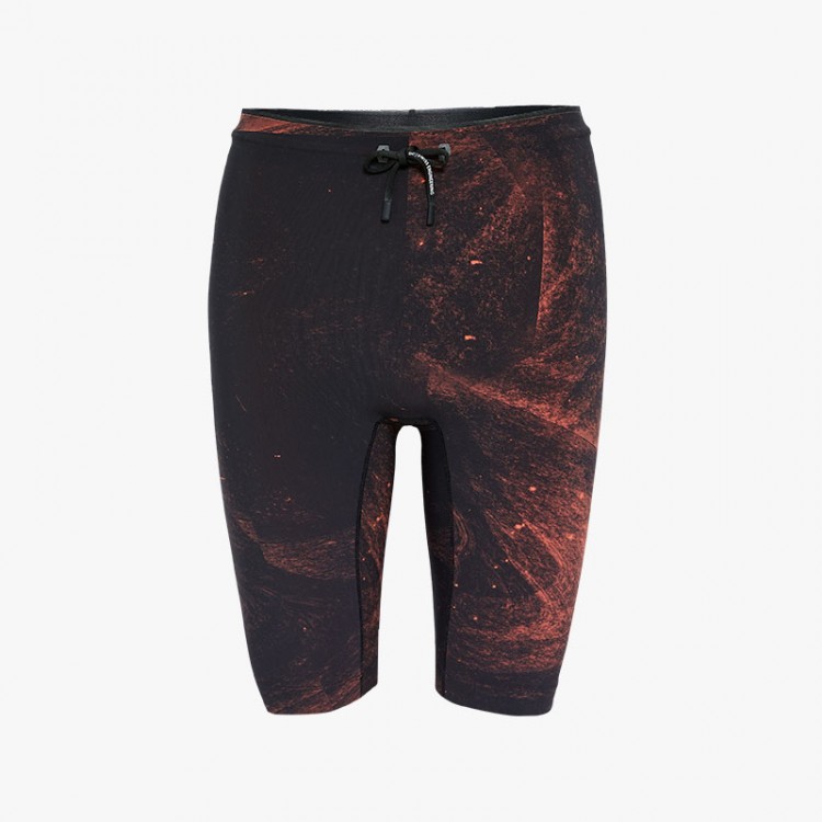 MALLAS ON RACE TIGHTS HALF BLACK/FLAME