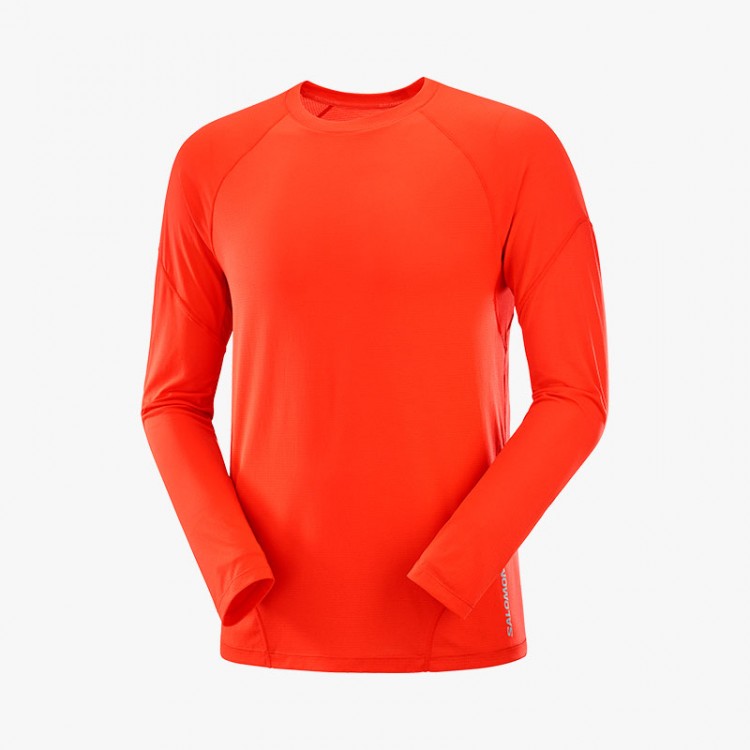 CAMISETA SALOMON CROSS RUN LS ROJO