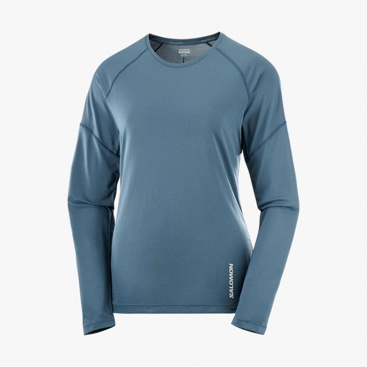 CAMISETA SALOMON CROSS RUN LS W MIDNIGHT NAVY