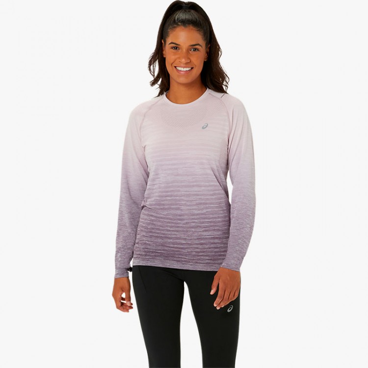 ASICS SEAMLESS LS W PINK T-SHIRT