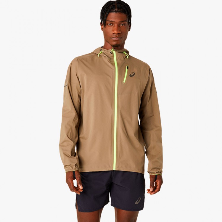 ASICS FUJITRAIL WATERPROOF JACKET BROWN