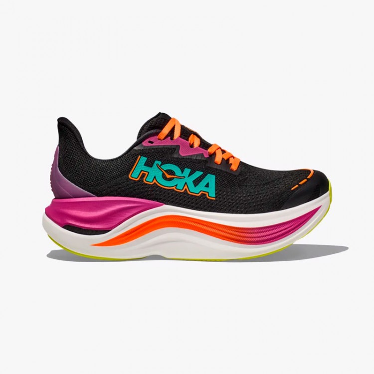 HOKA SKYWARD X BLACK/ELECTRIC AQUA