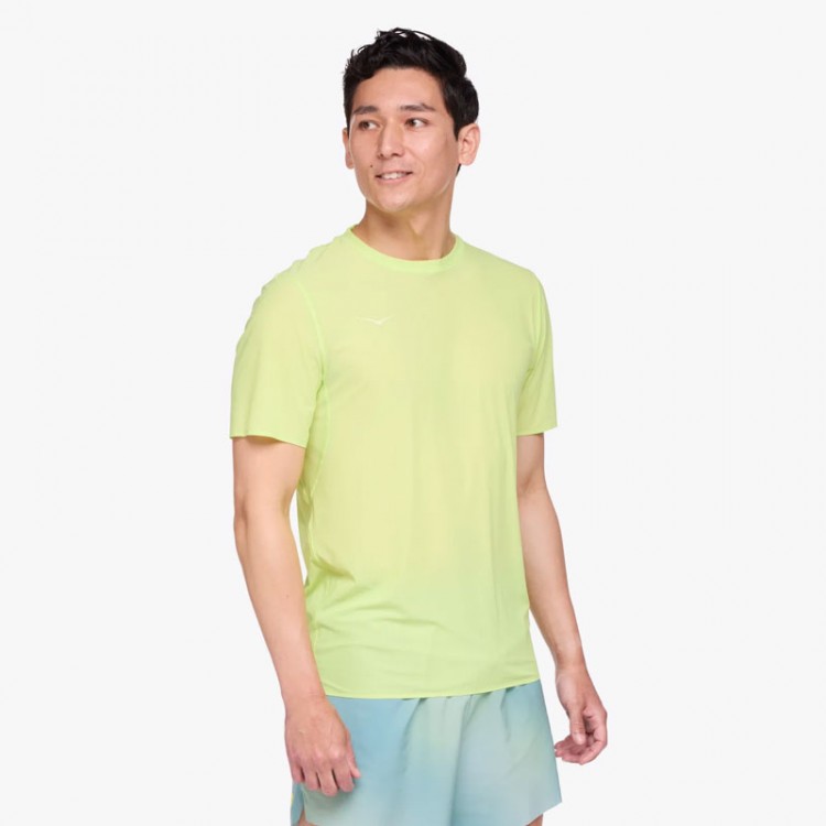 CAMISETA HOKA AIROLITE RUN LETTUCE