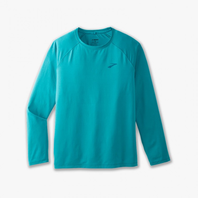 BROOKS ATMOSPHERE LONG SLEEVE LIGHT BLUE T-SHIRT