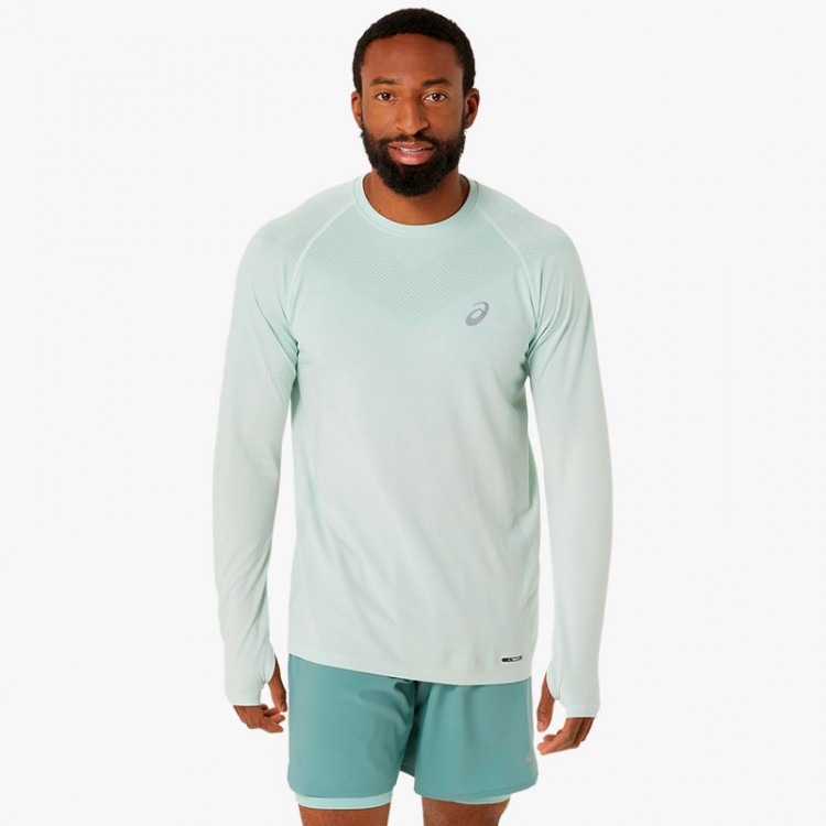 ASICS SEAMLESS LS LIGHT BLUE T-SHIRTS