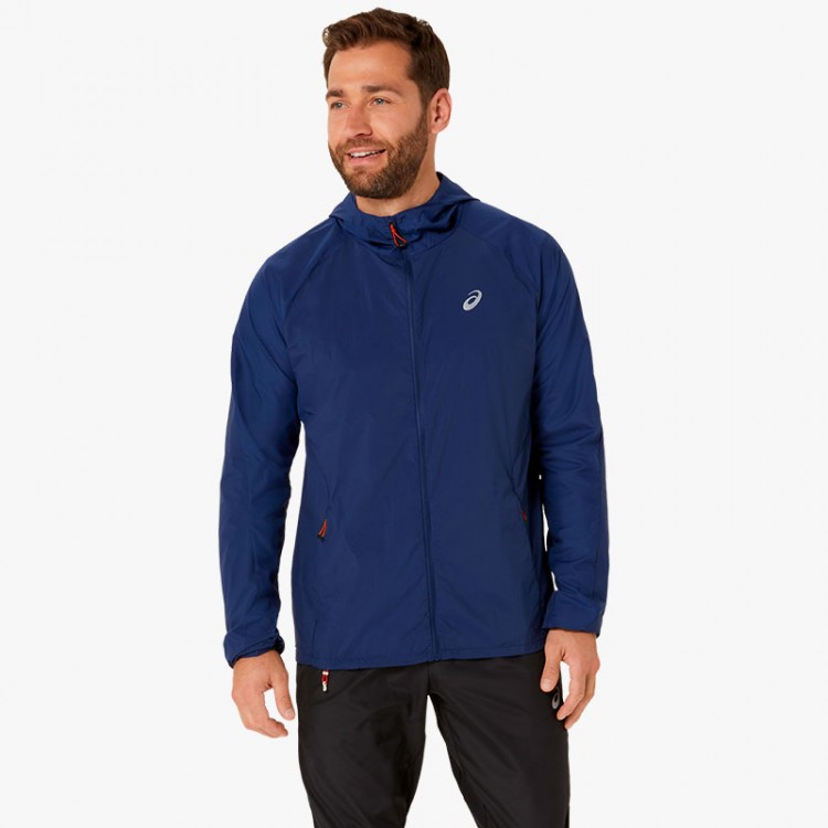 ASICS ROAD PACKABLE WINDBREAKER BLUE