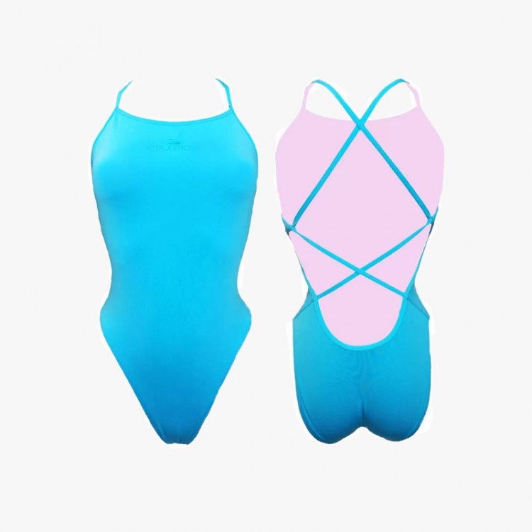 SWIMSUIT TURBO PATTERN SIRENE PLAIN SKY BLUE