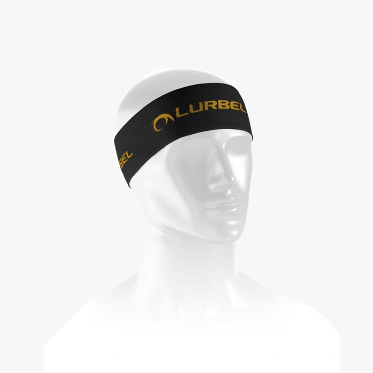 LURBEL BAND NARROW TURBAN BLACK/YELLOW