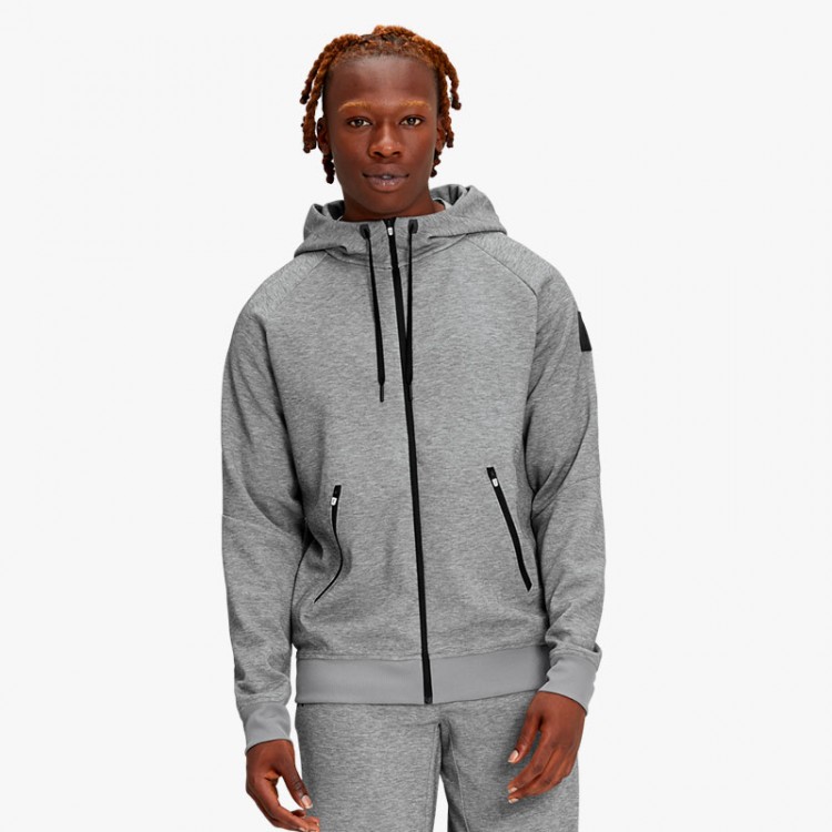 HOODIE ON ZIPPED GRAY