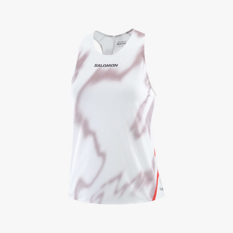 CAMISETA SALOMON S/LAB SPEED SINGLET W WHITE/ANDORRA