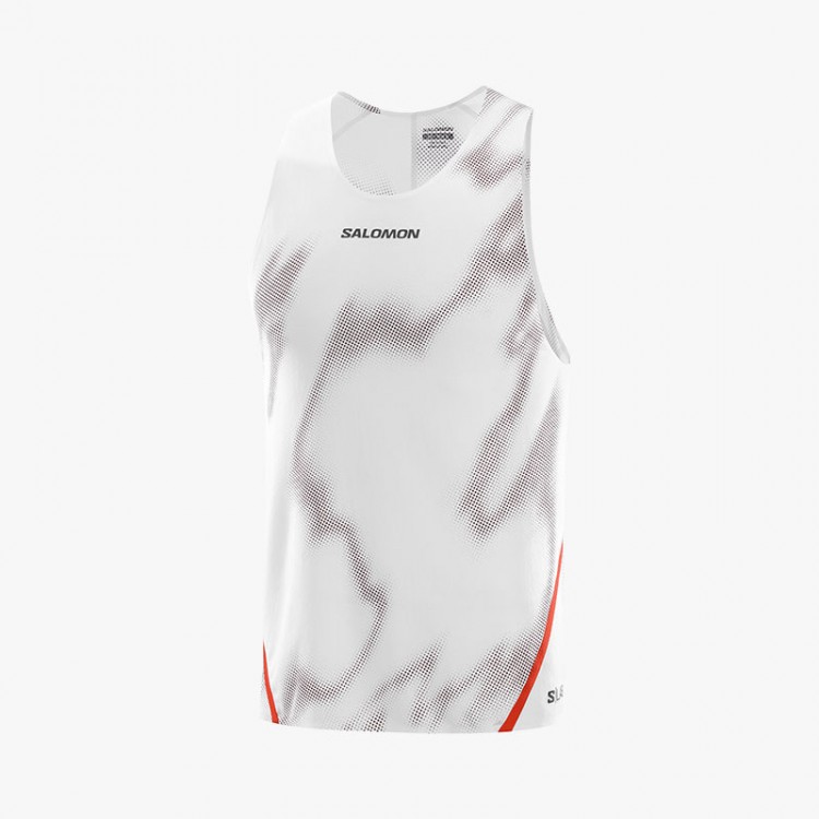 CAMISETA SALOMON S/LAB SPEED SINGLET WHITE/ANDORRA