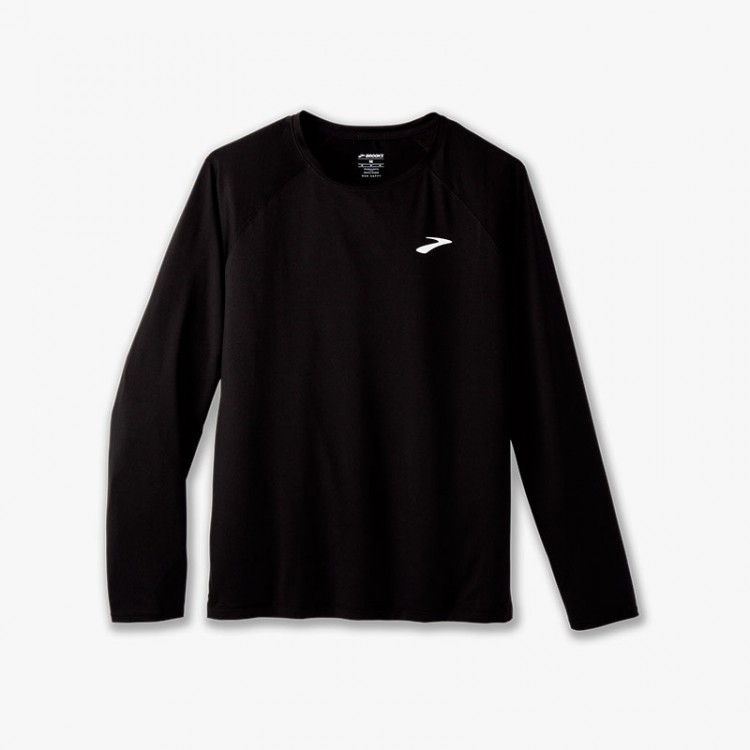 CAMISETA BROOKS ATMOSPHERE LONG SLEEVE 2.0 NEGRO