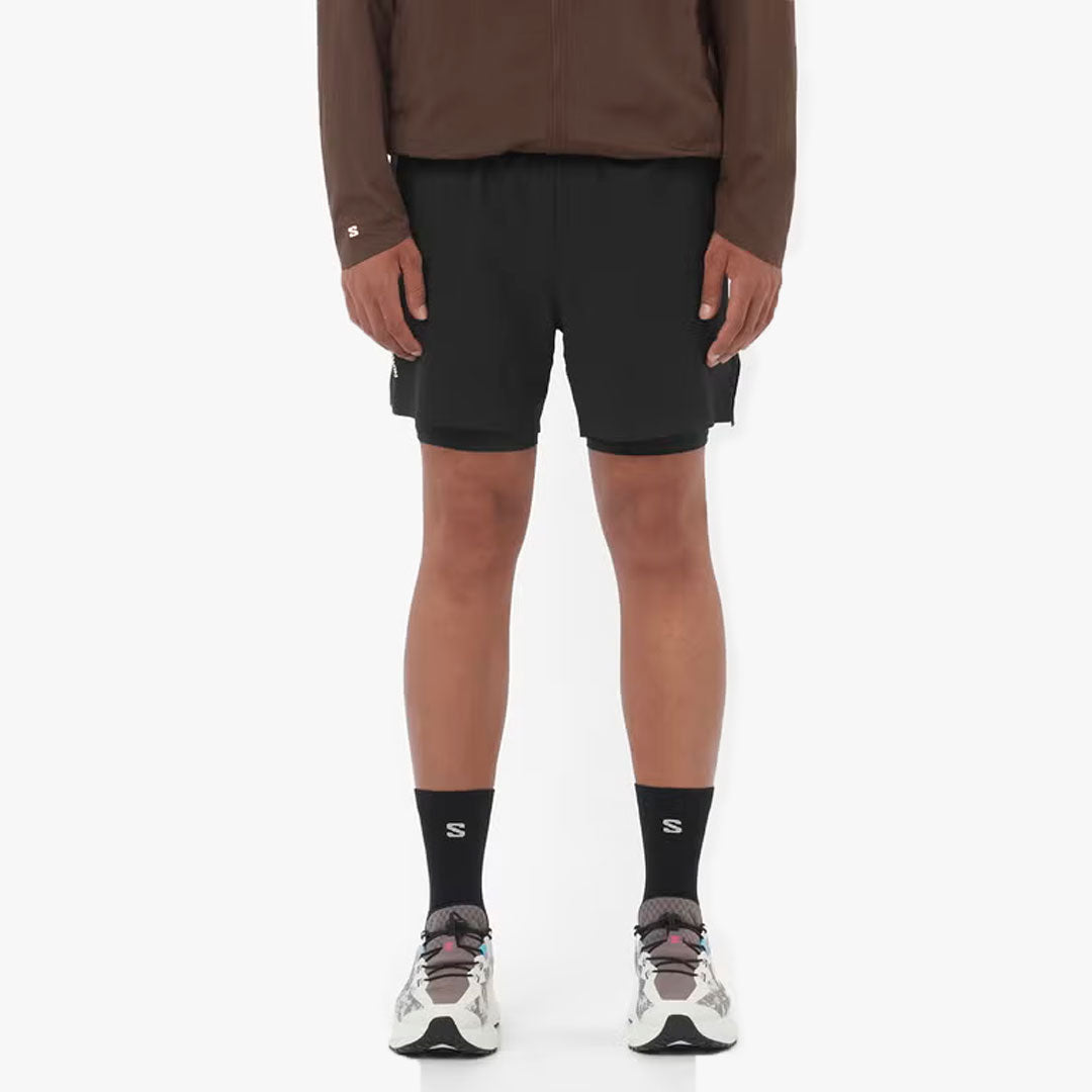 PANTALÓN SALOMON SENSE AERO 2IN1 TRAIL 5” DEEP BLACK